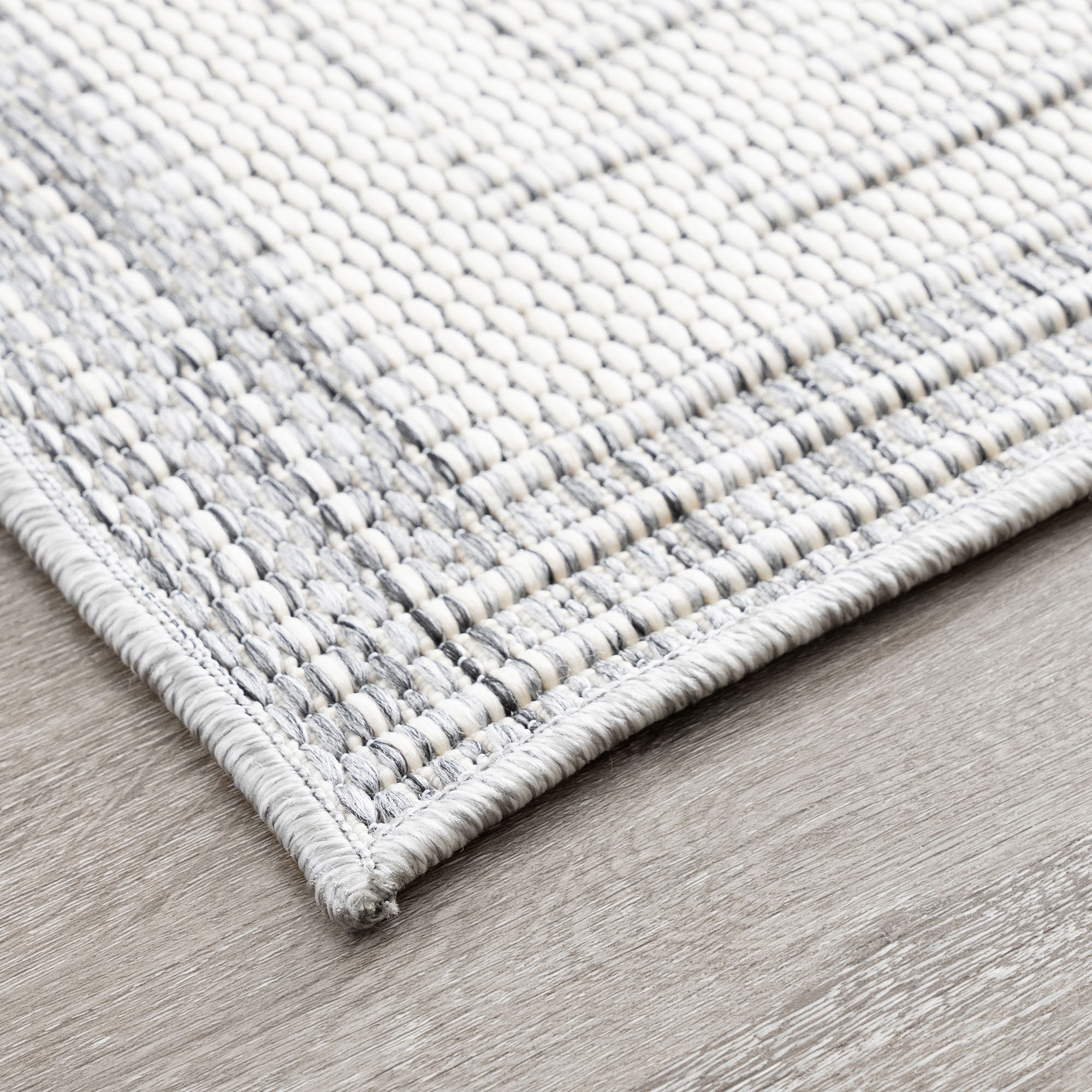 Bliss Rugs Bailey Transitional 2' x 3' Gray and White Indoor Outdoor Area Rug
