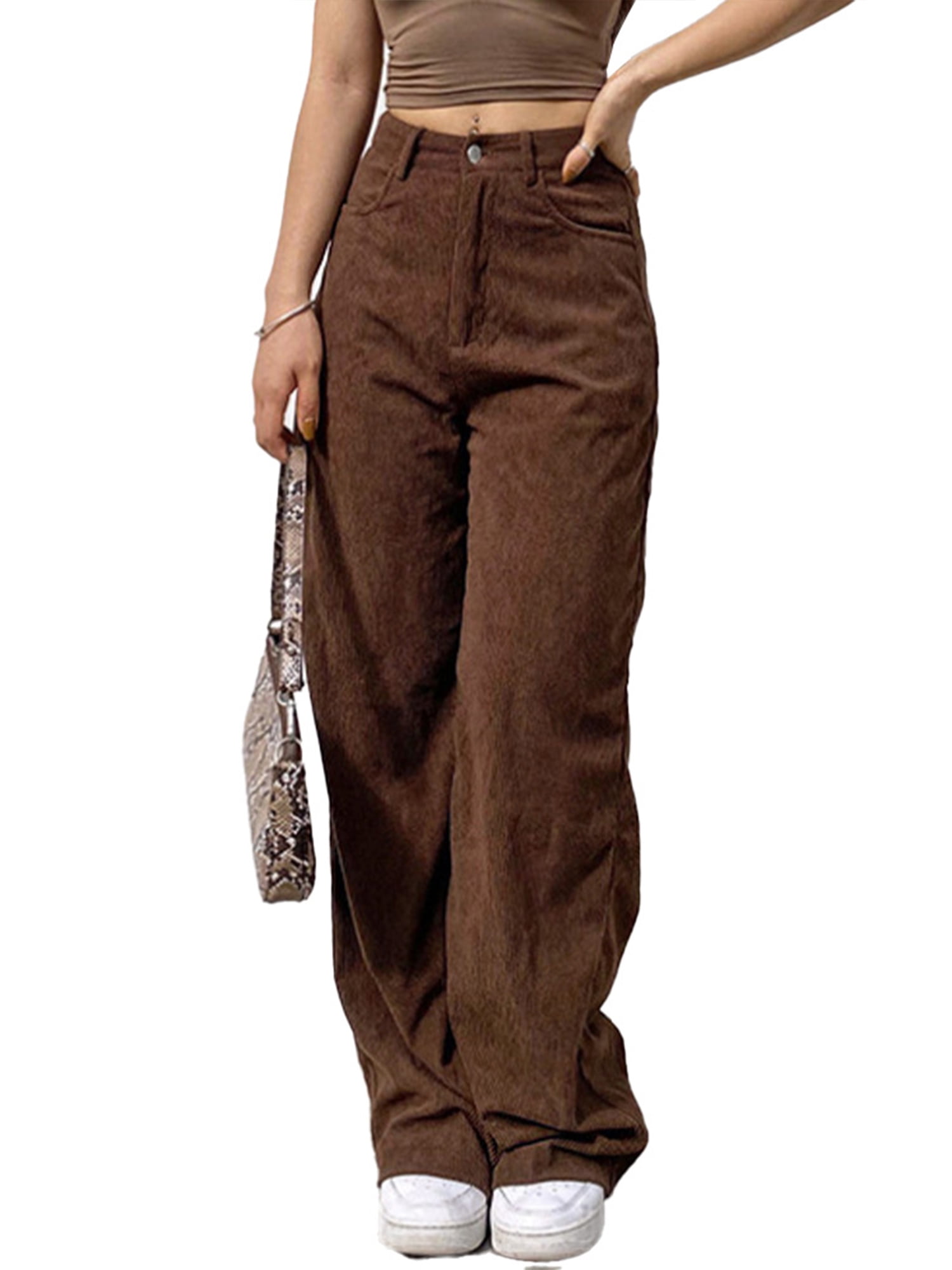 High Waisted Cargo Combat Trousers 