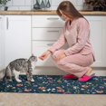 thumbnail image 3 of Pioneer Flower Floral Print Pattern Kitchen Rugs Sets Of 2,Anti Fatigue Kitchen Mat Rugs Non Slip Washable,Decorative Kitchen Floor Mats for Kitchen,Sink,Laundry,17"x30"+17"x47", 3 of 7
