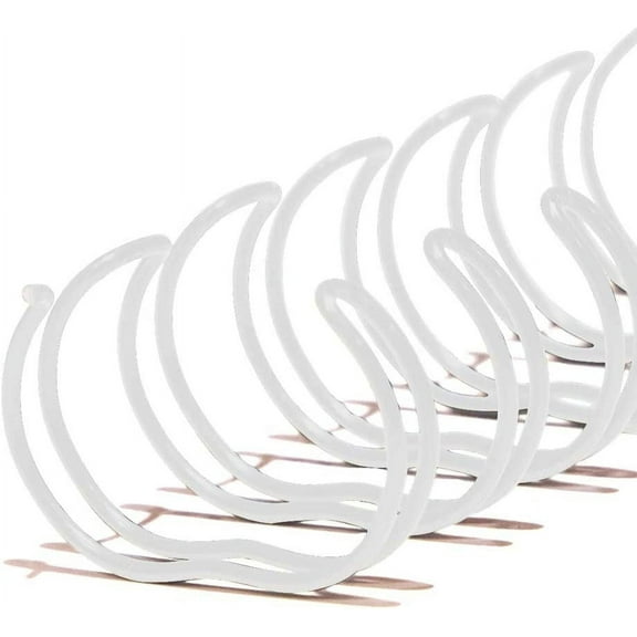 TruBind 25mm (1 in.) Double Loop Binding Spines | 11 in. Length for Letter Size or Smaller Projects | 2:1 Pitch | 220 Sheet Binding Capacity | White | 50 Pack