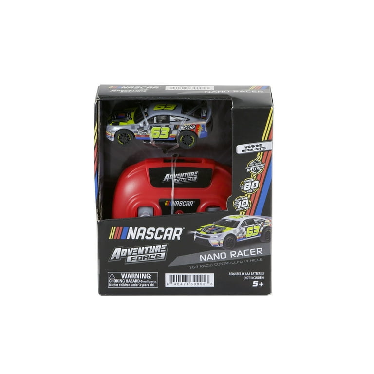 Adventure Force (1:64) Radio Control NASCAR Nano Racer Silver