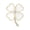 Gold, variant on Stylish Four Leaf Clovers Pin With Shell Design High Quality Alloy Material Badge