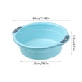 thumbnail image 4 of Byujiro Thickened Plastic Basin Multi-Functional Household Bowl, Shatterproof for Washing Face Hands Fruits Vegetables Clothes, Suitable for Bathroom Kitchen Laundry Room Camping, 4 of 6