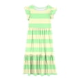 thumbnail image 5 of NaWent Girls Maxi Dress Short Sleeve Casual Long Color Block Dresses with Pockets 6-12 Years Yellow 12 Years, 5 of 5
