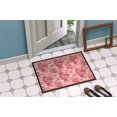 thumbnail image 4 of Carolines Treasures BB7567MAT Aquarelle Coeurs Rayés Rouges Tapis Intérieur Ou Extérieur, 18 x 27 Po., 4 of 4