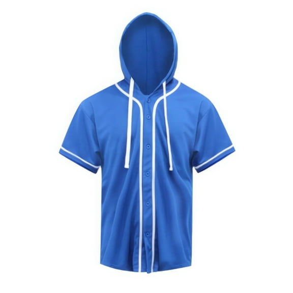 Saronite Hooded Baseball Jersey, Royal Blue (Women's)