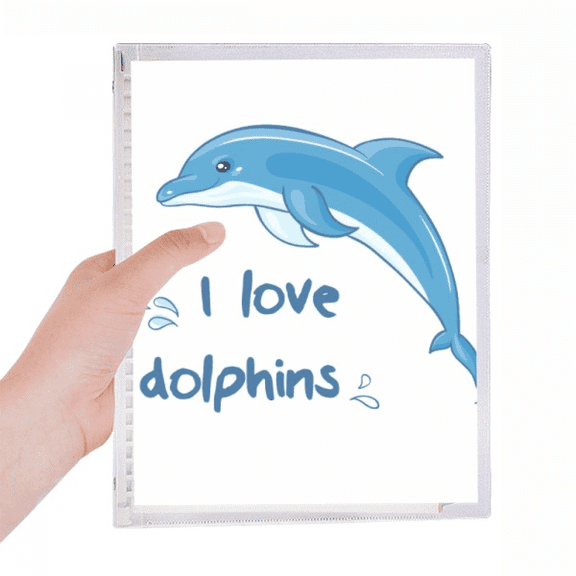 i love dolphins illustrate notebook loose diary refillable journal statiry
