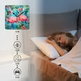 thumbnail image 4 of Square Wall Clock,Two Pink Flamingos With Flower,Silent Non-Ticking Wall Clock Decor for Home Office Kitchen Living Room Bedroom(10inch), 4 of 4