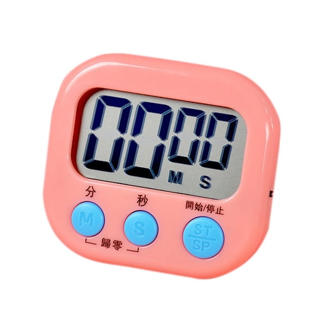 Kitchen Timer Countdown Timer Electronic Timer Kitchen Stopwatch Digital Clock Timer Classroom Kitchen Magnetic Stopwatch For Kids Cooking Baking Boiling Egg Sports Pink