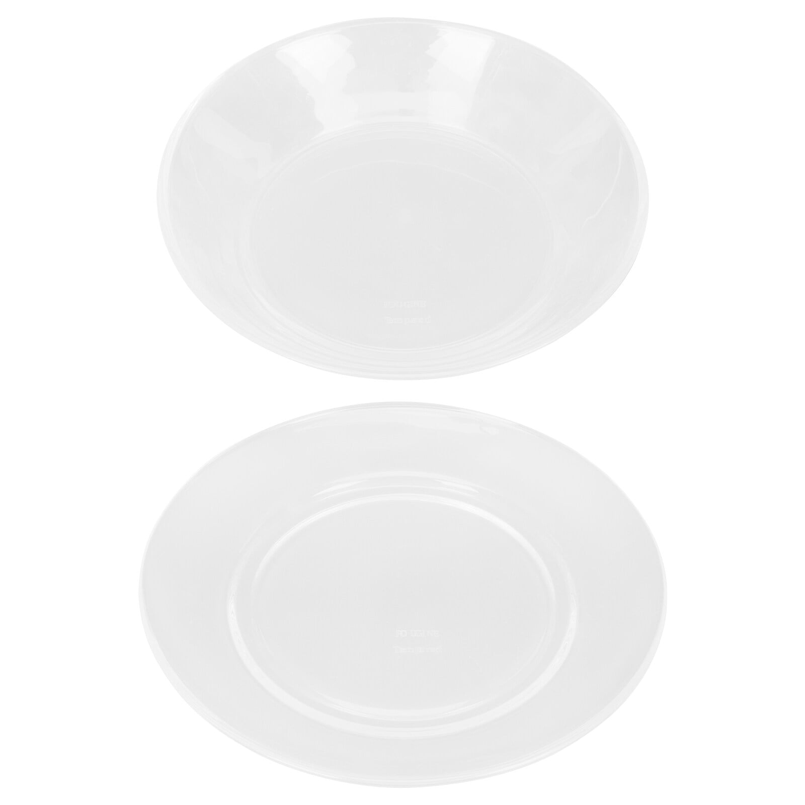 2Pcs Kitchen Fruit Plate Dessert Plates Tempered Glass Plate Simple