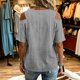 thumbnail image 4 of Neewe Women's 2026 Spring Summer Striped V Neck Short Sleeve Pullover Blouse Off Shoulder T-Shirts, 4 of 6