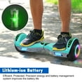 thumbnail image 5 of SISIGAD 6.5" Two-Wheel Self Balancing Hoverboard with Bluetooth and LED Lights Electric Scooter Hoverboard for Kids Green-Gray, 5 of 5