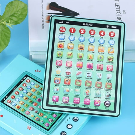 XIAOFFENN Simulation Learning Tablet For Kids, Toddler Educational ABC Toy Early Development Electronic Activity Game Bilingual Warehouse Sale Clearance