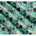 thumbnail image 3 of Soimoi Green Cotton Poplin Fabric Leaves & Peony Floral Print Print Fabric By the Yard 42 Inch Wide, 3 of 7