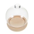 thumbnail image 1 of Preserved Flower Glass Dome with Wooden Base Transparent High Borosilicate Display Cloche for Desktop Flower Crafts, Dustproof Cover with Stable, 1 of 5