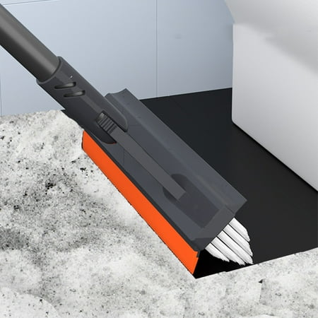 

XIAOFFENN Cleaning Supplies Bulk Cleaning Supplies 2 In 1 Cleaning Floor Scrub Brush Floor Brush With Long Handle Grout Brush Scrape V-Shape Stiff Bristle Cleaning Brush With Squeegee 180° Rotating Cl