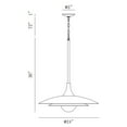 thumbnail image 6 of Eurofase 46785-046 Welsh 30 in. Matte Black White Glass Pendant Ceiling Light, 6 of 8