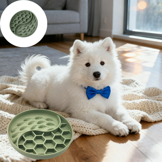 Silicone Slow Feeder Bowl for Cats and Dogs Unique Spill Proof Design with Suction Cup Feeding Solution for Small and Medium