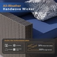 thumbnail image 6 of Gasee 7-Piece Patio Furniture Set,Outdoor Sectional Furniture, All-Weather PE Rattan Wicker Patio Conversation Set,Patio Sofa Set with Glass Table and Ottoman for Patio Garden Poolside,Blue, 6 of 9