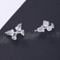 thumbnail image 5 of 100 Sets Plastic Earring Posts Backs Hypoallergenic Clear Ear Stud Earrings, 5 of 5