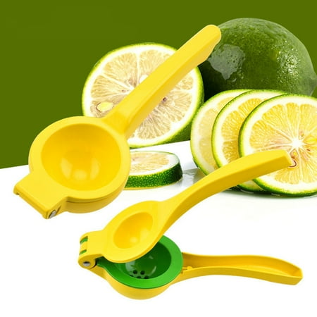 

Metal 2-In-1 Lemon Lime Squeezer - Hand Juicer Lemon Squeezer - Max Extraction Manual Citrus Juicer Set of 2