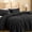 Black, variant on Soft Waffle Comforter Set Queen Size- Comfy Breathable Waffle Weave Comforter with 2 Pillow Shams, 3 Pieces Less Snagging Lightweight Textured Bedding Set for All Season, Mocha/Cocoa Brown