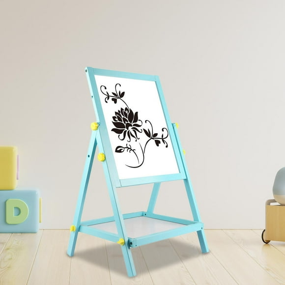 Art Easel Pizarra Blanca De Doble Cara Y Pizarra De Madera Para Niños Niños Niños Macarena Caballete de arte de pie
