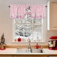 thumbnail image 2 of Valances for Windows Snowman Pink Snowflakes Christmas Rod Pocket Short Curtain for bathroom living room bedroom Winter White Snowflakes 1 Panel 54x18in, 2 of 7