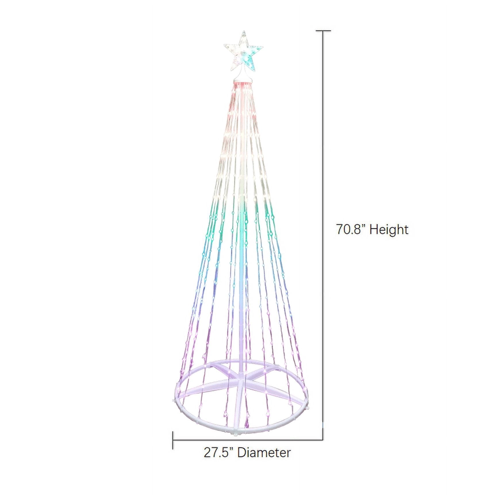 Indoor/Outdoor LED Smart Light Tree with 266 Lights, Multicolor, 6', by Holiday Time