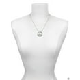 thumbnail image 3 of Delight Jewelry Silvertone Disc with Crystal Peace Sign Gymnastics Mom Ring Charm Necklace, 18", 3 of 4