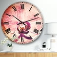thumbnail image 2 of DesignArt Belle Horloge Murale Fleurs d'Orchidée Roses Grande, 2 of 2