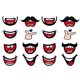 thumbnail image 1 of 8 Packs of Face Mask Stickers Lips Stickers Decorative Smile Decals Mask Pasters (1 Pack for 10Pcs), 1 of 4