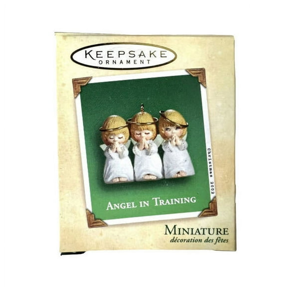 2002 Angel In Training (Miniature) Hallmark Keepsake Christmas Tree Ornament - QXM4403