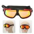 thumbnail image 6 of Adult Large Frame Waterproof Antifog Swimming Goggles Electroplate Plain Glass Diving Supplyred black, 6 of 8