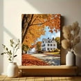 thumbnail image 6 of Autumn Fall Foliage House Canvas Wall Art Print，Suitable for Living Room， Bedroom， Dining Room， Office， Hallway Decoration., 6 of 8