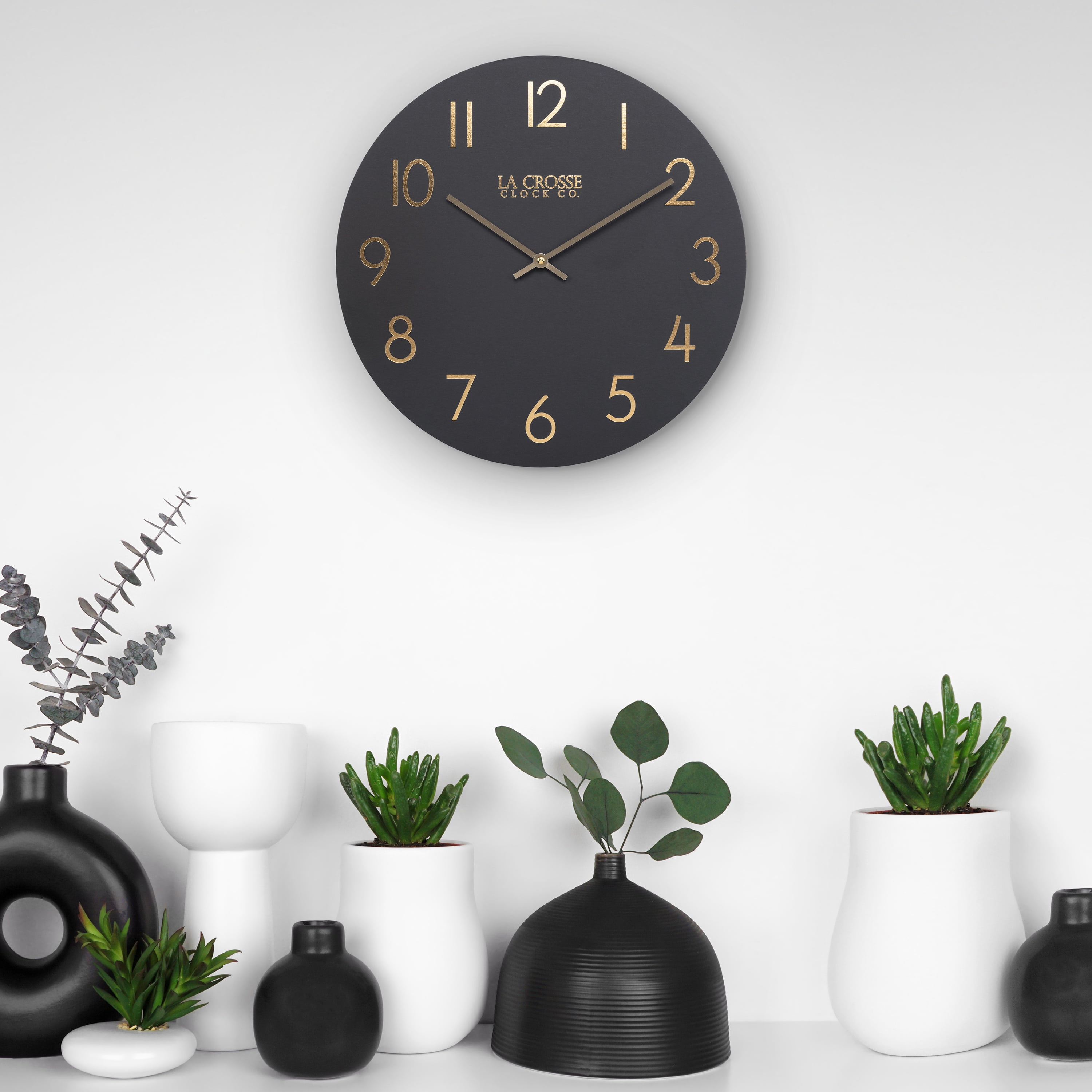 La Crosse Clock 15.75 inch NYX MDF Analog Quartz Wall Clock, 404-3841C