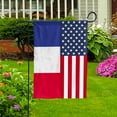 thumbnail image 3 of American France Flag French Friendship U.S.A Memorial Day Patriotic For Garden Flag, Double-Sided Decorative Outdoor Flag, Polyester Yard Flag 12 x 18 in, 3 of 5