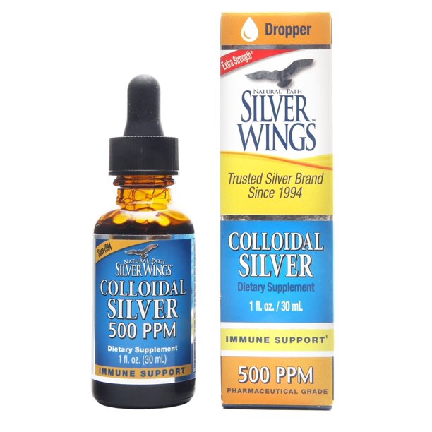 Natural Path Silver Wings Colloidal Silver 500 Ppm 1 fl. oz