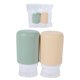 thumbnail image 1 of Conjunto de Contenedores de Viaje Únicos de 2 Piezas de 2.3oz Botellas de Silicona Amarillo Cian Verde, 1 of 5