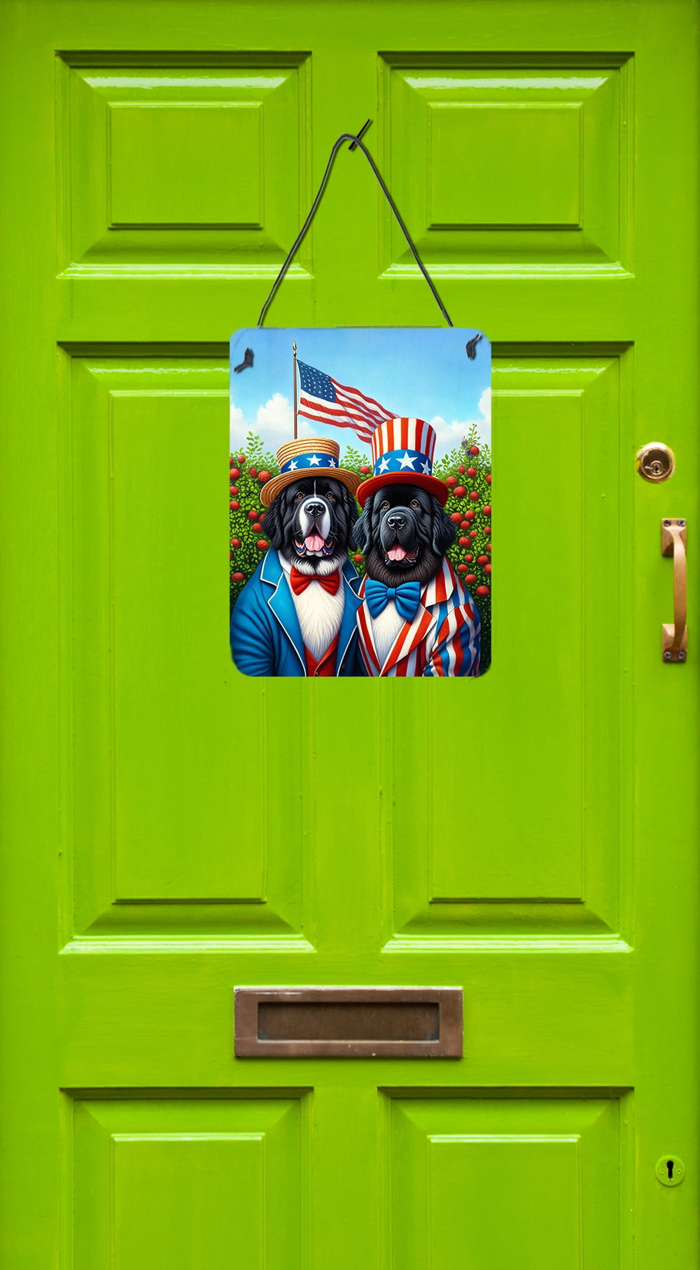 All American Newfoundland Wall or Door Hanging Prints 12 in x 16 in