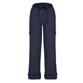 thumbnail image 6 of Kmdttou Women Wide Leg Pants With Pockets Loose Casual Pants Dressy Lightweight Baggy Cargo Pants For Hiking, 6 of 8