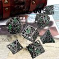 thumbnail image 2 of Hollow Metal DND Dice Set, Dungeons and Dragons Accessories, D4 D8 D10 D12 D20 (Dark Iron),Adult, 2 of 7