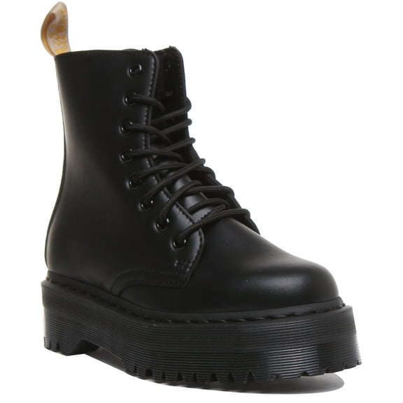 Dr. Martens Womens Jadon II Mono Vegan 8 Eye Boots Shoes Platform - Black