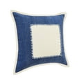 thumbnail image 6 of Ox Bay Stella 20" x 20" Blue/Cream Bordered Cotton Adult Decorative Throw Pillow Cover, 6 of 9