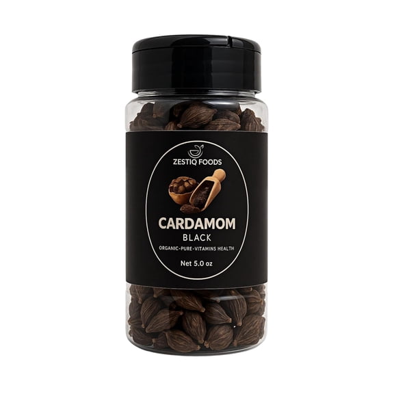 Zestiq Foods Premium Black Cardamom Pods (5 oz.) – Whole & Authentic – Fresh, Aromatic & Flavorful