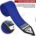 thumbnail image 3 of RDX Boxing Hand Wraps Inner Gloves, 4.5 Meter 180 Inches Elasticated Thumb Loop Bandages, Under Mitts Wrist Hand Protection, Muay Thai MMA Kickboxing Martial Arts, Punching Bag Speed Ball Training, 3 of 7