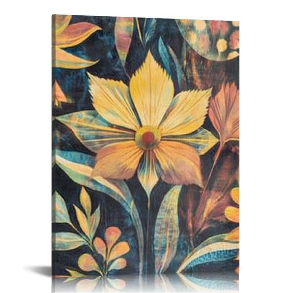 FCXZI Flowers Canvas Prints Wall Art Home Decor for Living Room Bathroom Bedroom Office, Perfect Gift for Home Aesthetic Wall Decor 12x16in