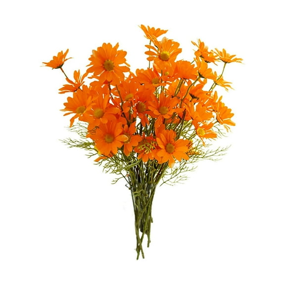 MZXELPRJD Daisy Flowers Artificial Outdoor Silk Flower Fake Wildflowers for Decoration Bulk UV Resistant Faux Flowers for Vase Floral Arrangements Home Table Centerpieces Indoor Garden