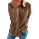 thumbnail image 1 of Gibobby Sudadera de mujer Sudadera de Forro Polar con Cuello Redondo Sudadera para Mujer(Marrón,G), 1 of 4