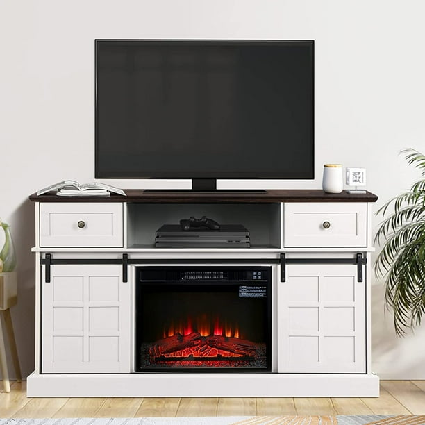 LGHM Fireplace TV Stand Entertainment Center for 65" TV Living Room